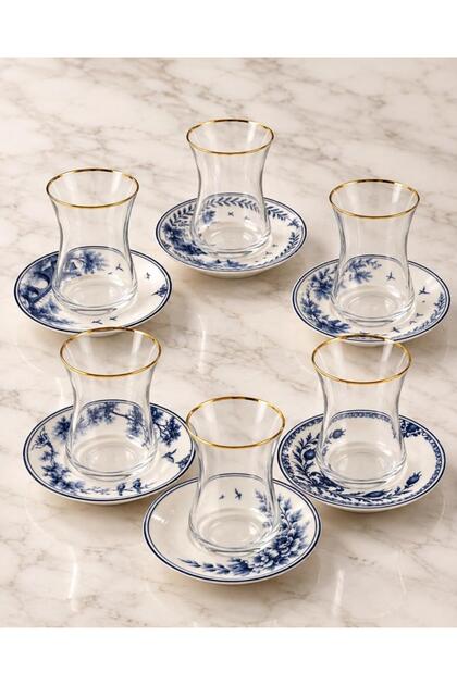 1453 Blue Tree 6-Piece Tea Set