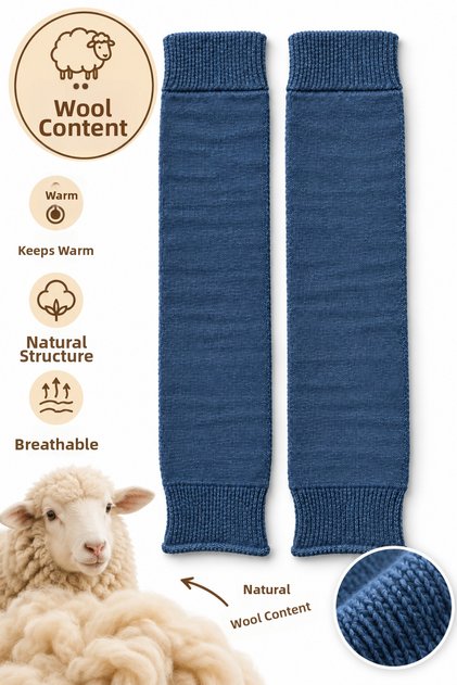 Women's Wool-Blend Long Knitted Leggings – Winter Leg Warmer