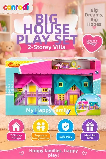 2079 Canrodi, 2-Story Large House Play Set Villa