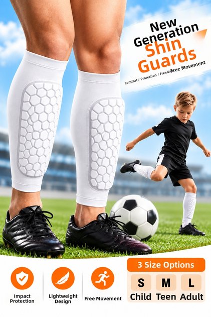 Shin Guard Football Shin Guard New Generation Flexible Football Shin Guard Shock Absorbing Padded Shin Guard Socks