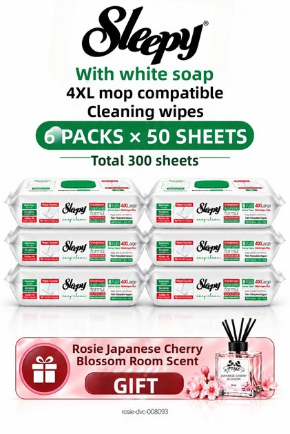 White Soap Additive 4XL Mopa Compatible Towel Set of 6 Mega Set 50 Sheets - Rosie Room Fragrance Gift