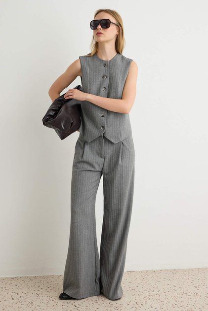 More Sustainable Gri Melanj Pantolon TWOAW27PL00147