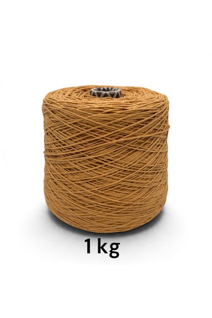 (1 kg) Cotton Hand Knitting Yarn-Bag Yarn-Motif Yarn-Bag Yarn-Mustard Yellow
