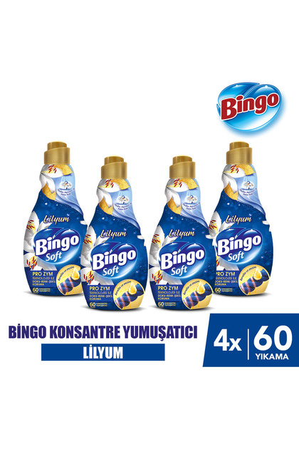 Soft Konsantre Çamaşır Yumuşatıcısı Lilyum 1440 ml X 4 Adet
