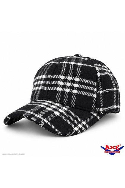 Winter Plaid Pattern Back Adjustable Velcro Stamp Fabric Cap Baseball Cap Hat Hat