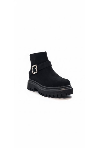 Black Suede Girls' Casual Boots 051.7841