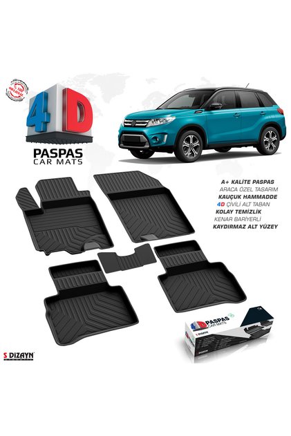 S-Dizayn Suzuki Vitara 4D Havuzlu Paspas 2015-2019 A+Kalite 4DS-86736