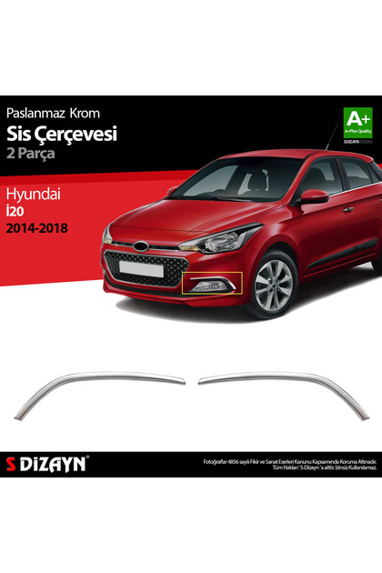 S-Dizayn Hyundai i20 Krom Sis Farı Çerçevesi 2 Prç. 2014-2018 6212210