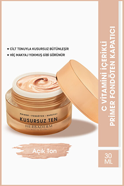 Kusursuz Ten Primer, Fondöten, Kapatıcı Açık Ton