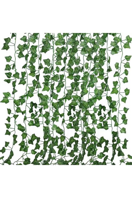 2pcs creepers Artificial Vine Green Leaf Fairy Vine Hanging Vine Outdoor DIY For Wall Bedroom Garden