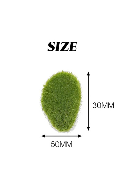 5x3cm 10Pcs Simulation Moss Stone Artificial Moss Rocks Ball Fake Green Plant for Home Garden Flower