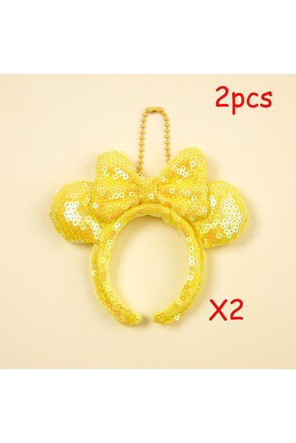2pcs 05 2pcs Mini Mouse Ear Accessories Sequin Bow 4-inch Hair Hoops Decoration Bun Bag Camera Cloth