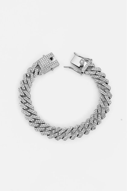 10mm Iced Out Prong Chain Erkek Bileklik KA1372GM