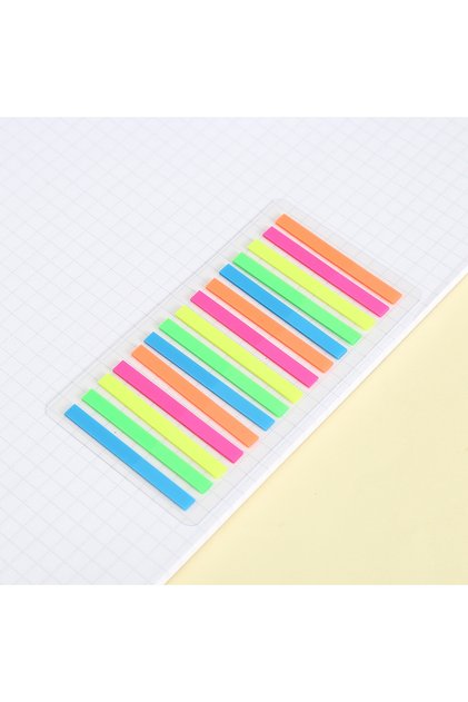 Fluorescent B Professional Highlighter Index Sticky Strips, Book tabs tag Reading Markers, Clear See