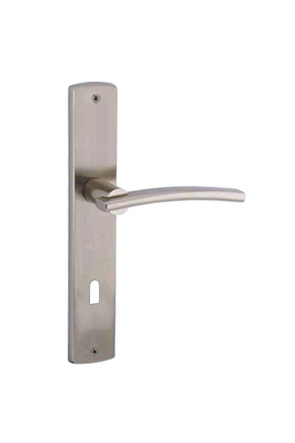 Lale Satin Nickel Door Handle Mirrored Room (Tk)