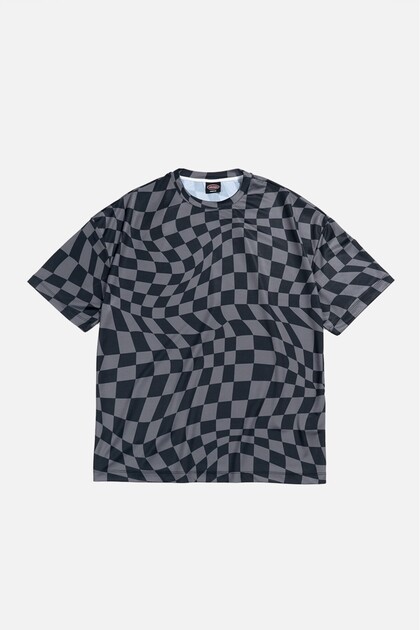 Tribal Checkered Drytech Oversize Men's T-Shirt Uk1161Sygr