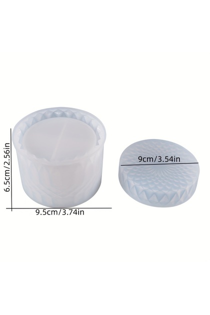1 Set Mold 1set Ripple Candle Cup Resin Mold Cylinder Plaster Candle Jar Concrete Flower Pot Silicon