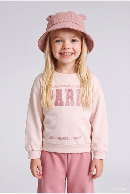 Corduroy Bucket Hat with Ear Applique for Baby Girl I1108A526Wn