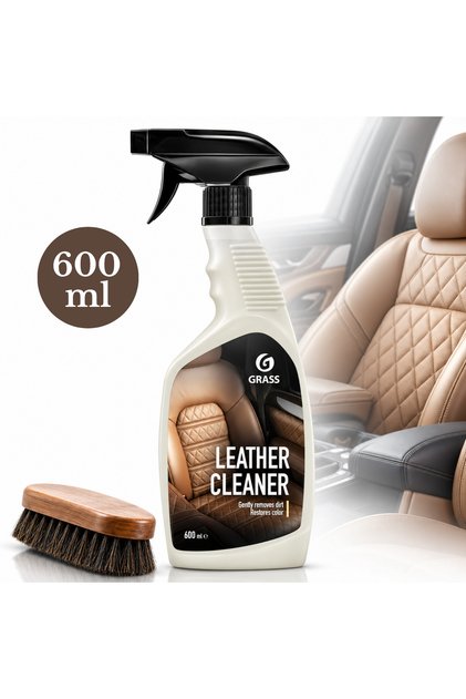 Soluție curățare piele auto Leather Cleaner 600ml, Tratament întreținere tapițerie piele, Curățare profundă, Protejează structura pielii, Fără reziduuri și miros chimic, Nu usucă pielea