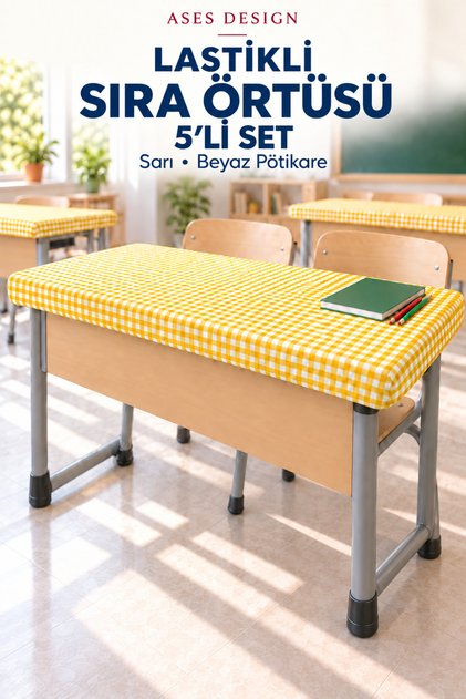 Yellow and White 5-Piece Elastic Row Cover
