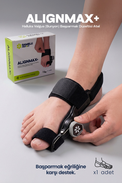 AlignMax+,1 Adet, Ayak Baş Parmak Kemik Düzeltici, Halluks Valgus Ateli, Ayak Parmak Ayırıcı