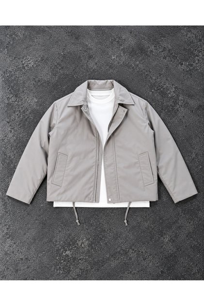 Unisex Oversize Crinkle Bomber Jacket