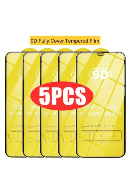 Tempered glass 5PCS 17 ProMax-18 Pro Max 5PCS 9D Tempered Glass For iPhone 17 Air 18 16 Pro Max 15 1