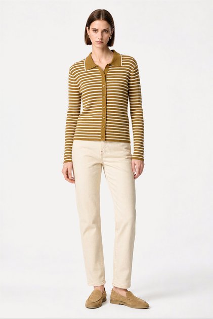 Women's Ecru Straight Fit Pants