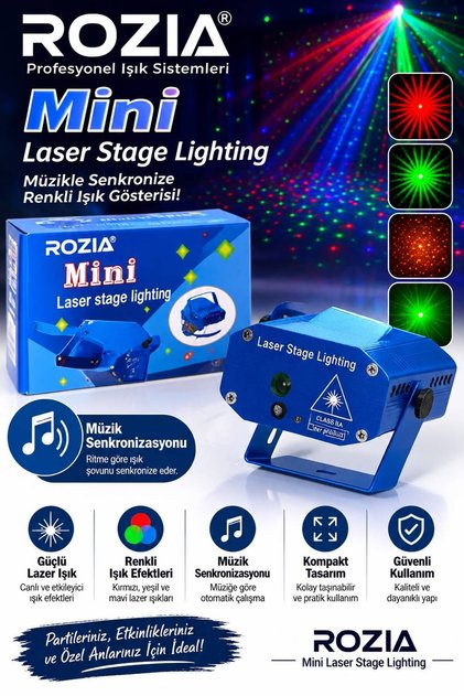 Mini Laser Disko Parti Festival Aydınlatma Sahne Mini Lazer