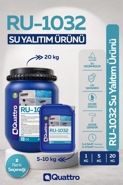 Quattro RU-1032 Elastromerik Reçine Esaslı Su Yalıtım Ürünü