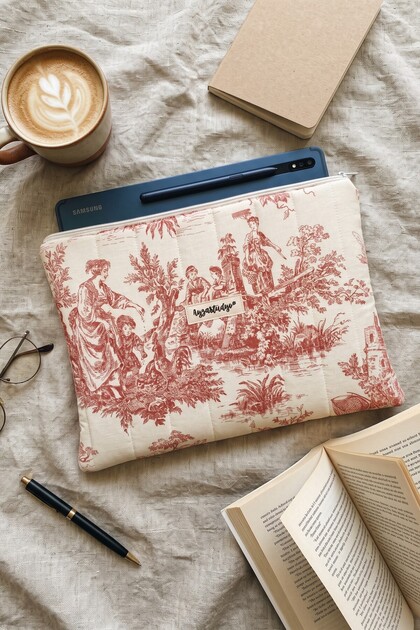 İpad 10.2/10.9/11/12 Inç Air/pro Samsung Uyumlu Kapitone Tablet Kılıfı - Eski Zamanlar (30X24 CM)