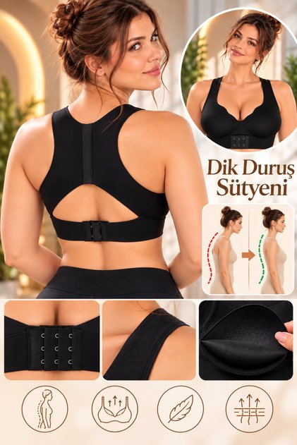 Women's Upright Posture Support Breast Gathering Corset Bra with Back Support and Adjustable Clasp Bustier