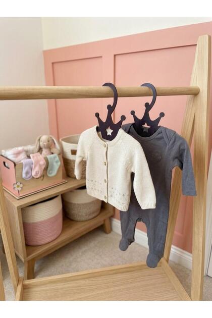 Wooden Star Themed Mdf Children's and Baby Hanger, Hanger Baby Hanger (7 Pieces)