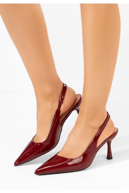 Pantofi slingback Laurina bordo