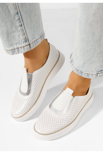 Espadrile dama Lilianna albe