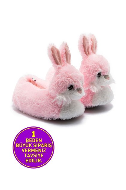 Rolly Çocuk Hayvanlı Panduf Pembe 24/31