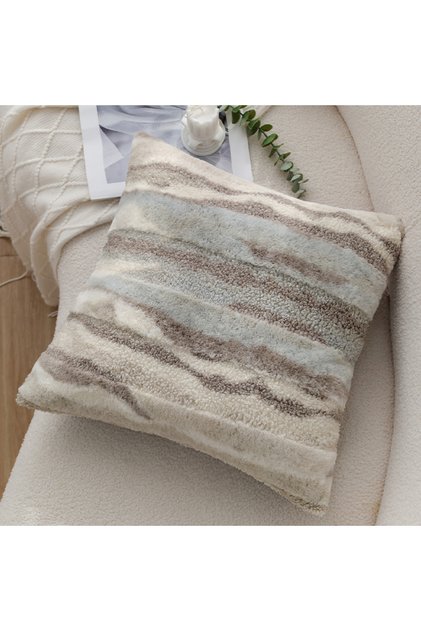 45x45cm Grey Double Sided Plush Cushion Cover Ins Nordic Irregular Decorative Pillowcase For Sofa Ho