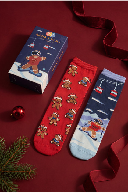 Children's 2-Piece Snowboard Boxed Socket Christmas Stocking