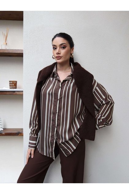 Thick Striped Oversize Shirt