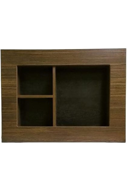 Wooden Window Air Conditioner Vent Cover with Heat Insulation ( Brown )