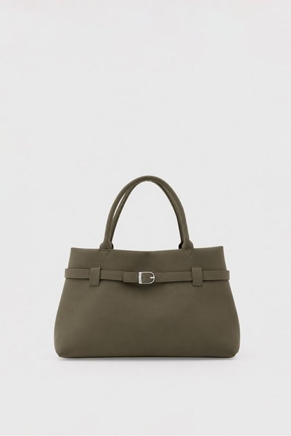 Mussel Suede Shoulder Bag Khaki