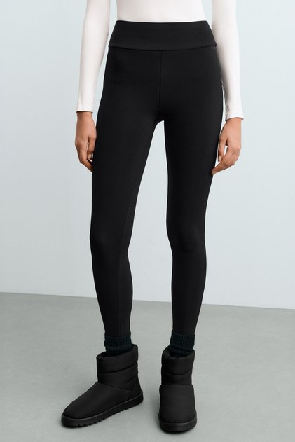 Bilek hizasında High rise Super extra warm Seamless taytlar Extra warm Warm