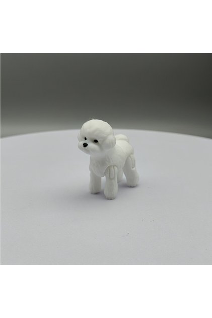 WHITE 3D Printed Poodle Statue, Plastic Dog Decoration for Events, Holiday Home Kitchen Decoration,