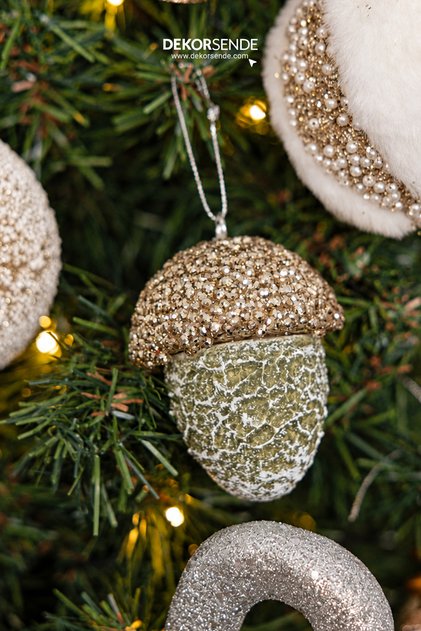Christmas Tree Ornament Acorn Mink 13 cm