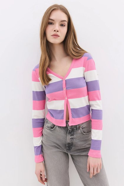 Women's Buttoned Cardigan V-Neck Long Sleeve