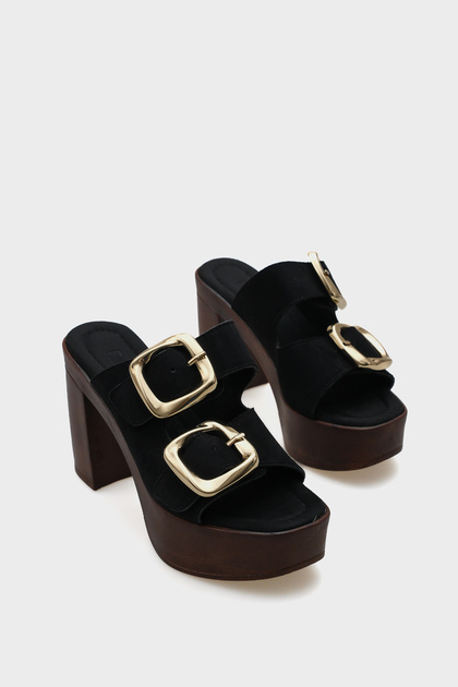Marje Platform Suede Single Strap Women's Slippers