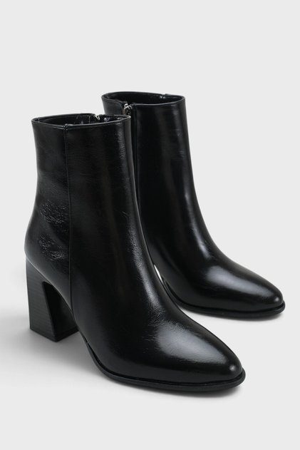Lenka Stretch Side Zipper Pointed Toe Heeled Women's Boots