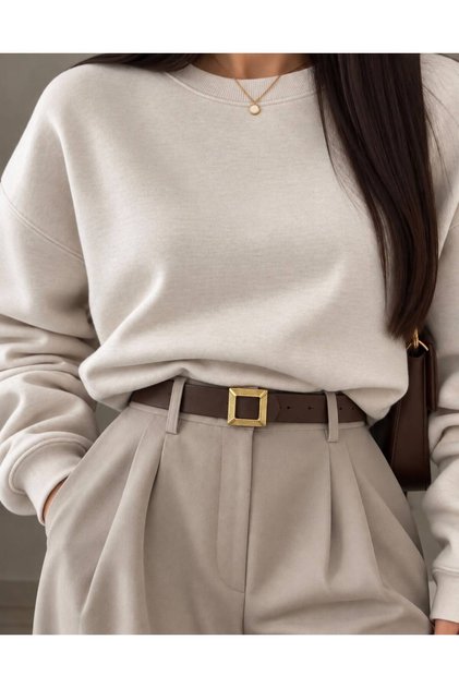 Patterned Square Gold Buckle Women's Belt Waist Belt Coat Belt Dress Belt Pants Belt