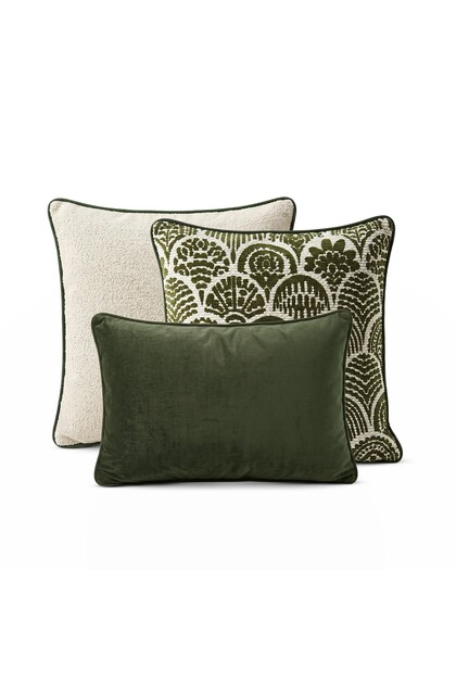 "Nora &Arden &Taupe" Decorative Throw Pillow Cover Set