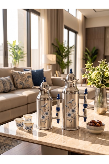 Stainless Steel Tea and Coffee Set 600ml + 1L with Modern Luxury Design for High-End Serving